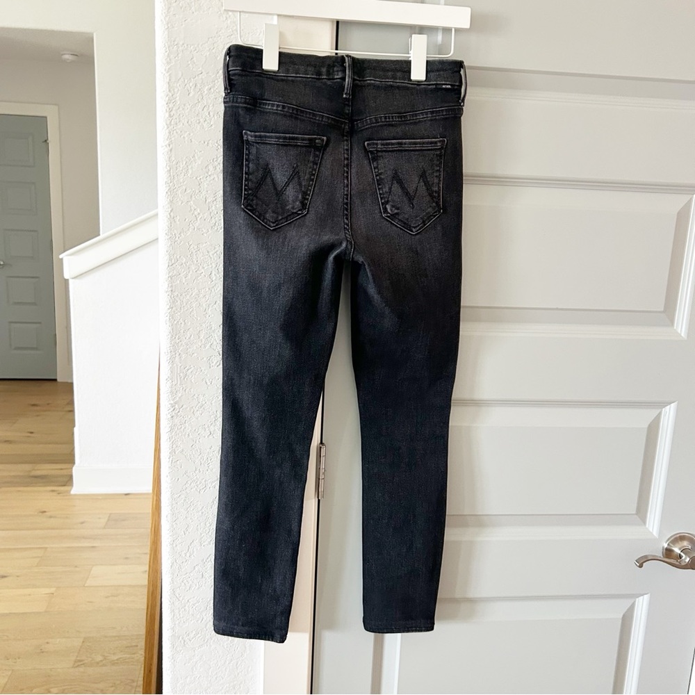 Mother High Waisted Looker Jeans Black Hawk - Picture 5 of 7